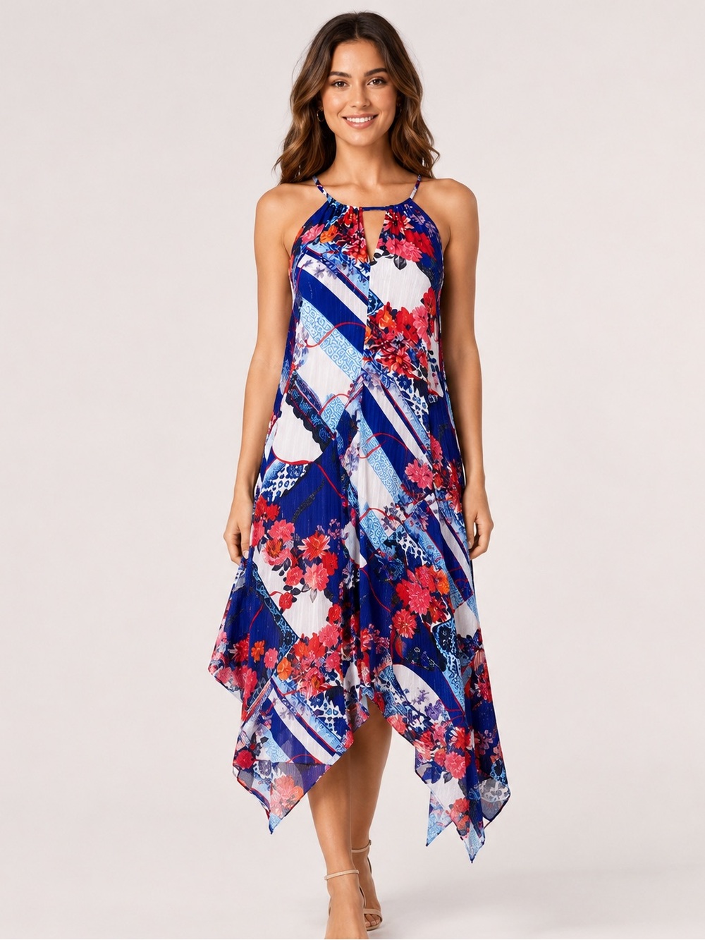 INC Floral Handkerchief Dress